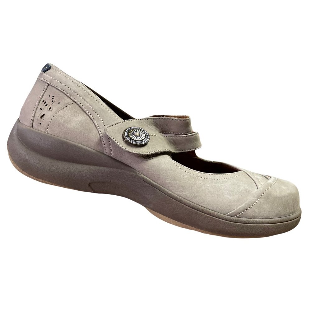 Aravon New Balance RevShow Beige Nubuck Leather Mary Jane Shoe Womens 8 D Casual